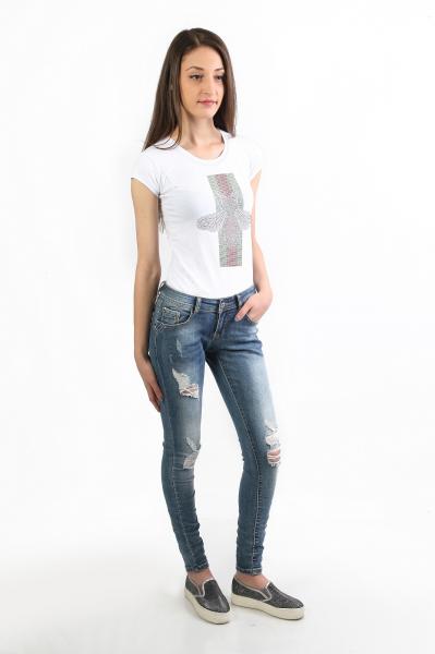 Jeans with a torn effect