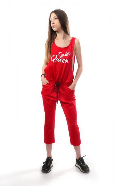 Red overalls