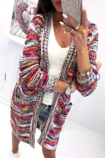 Long colorful vest